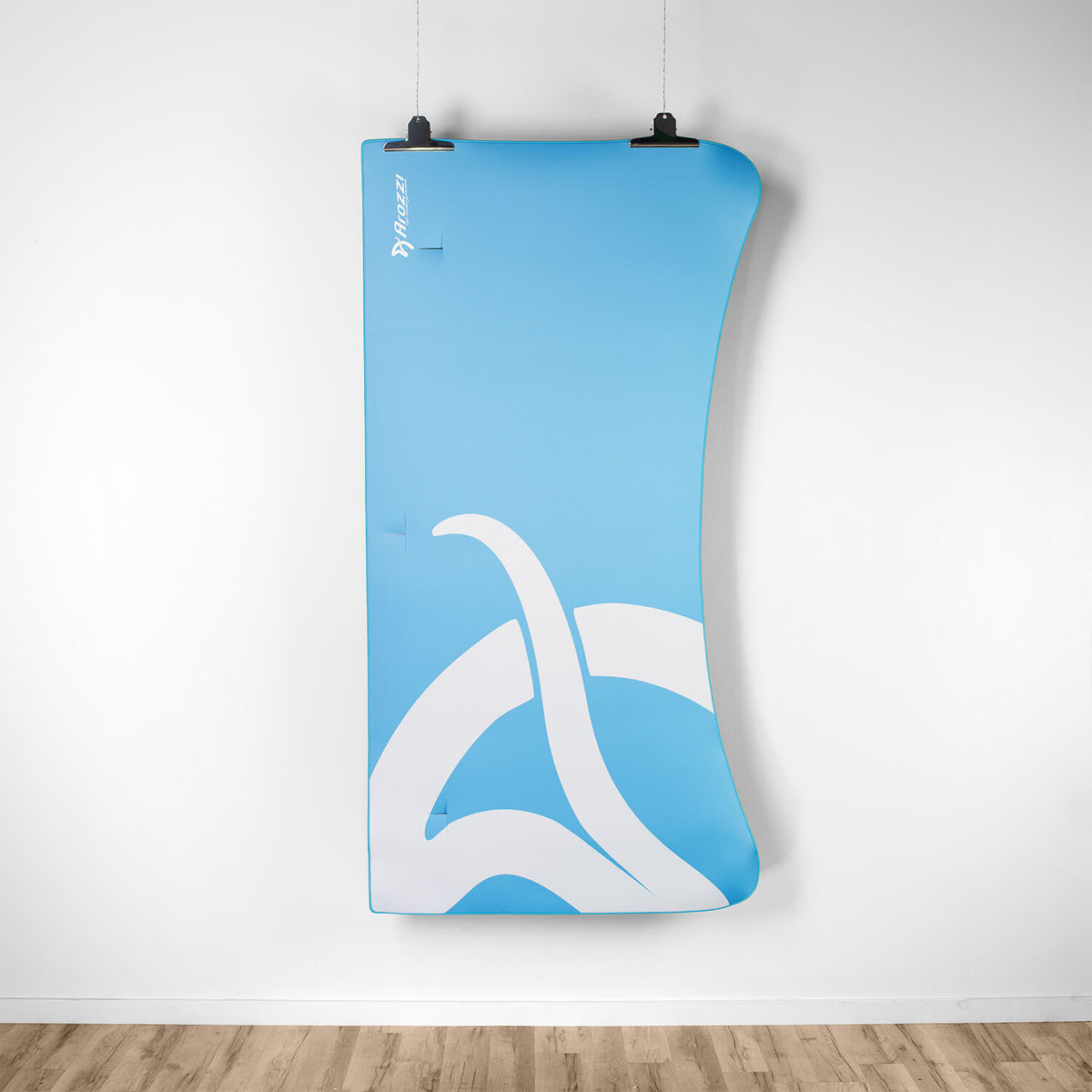 Arena Mousepad by Arozzi Europe features an abstract wave design in blue and white.