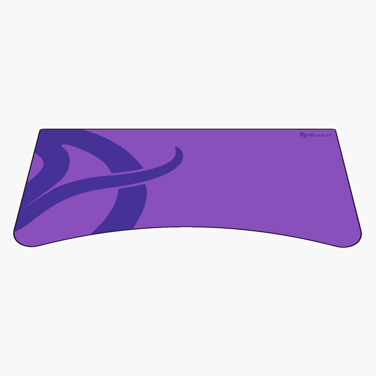 Arozzi Europe Arena Mousepad: purple, abstract design, curved edge, small logo top right.