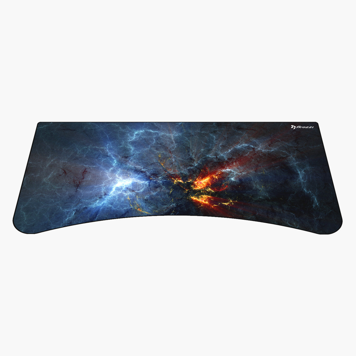 Arozzi Europe Arena Mousepad: cosmic blue-orange nebula, dark water-resistant surface.