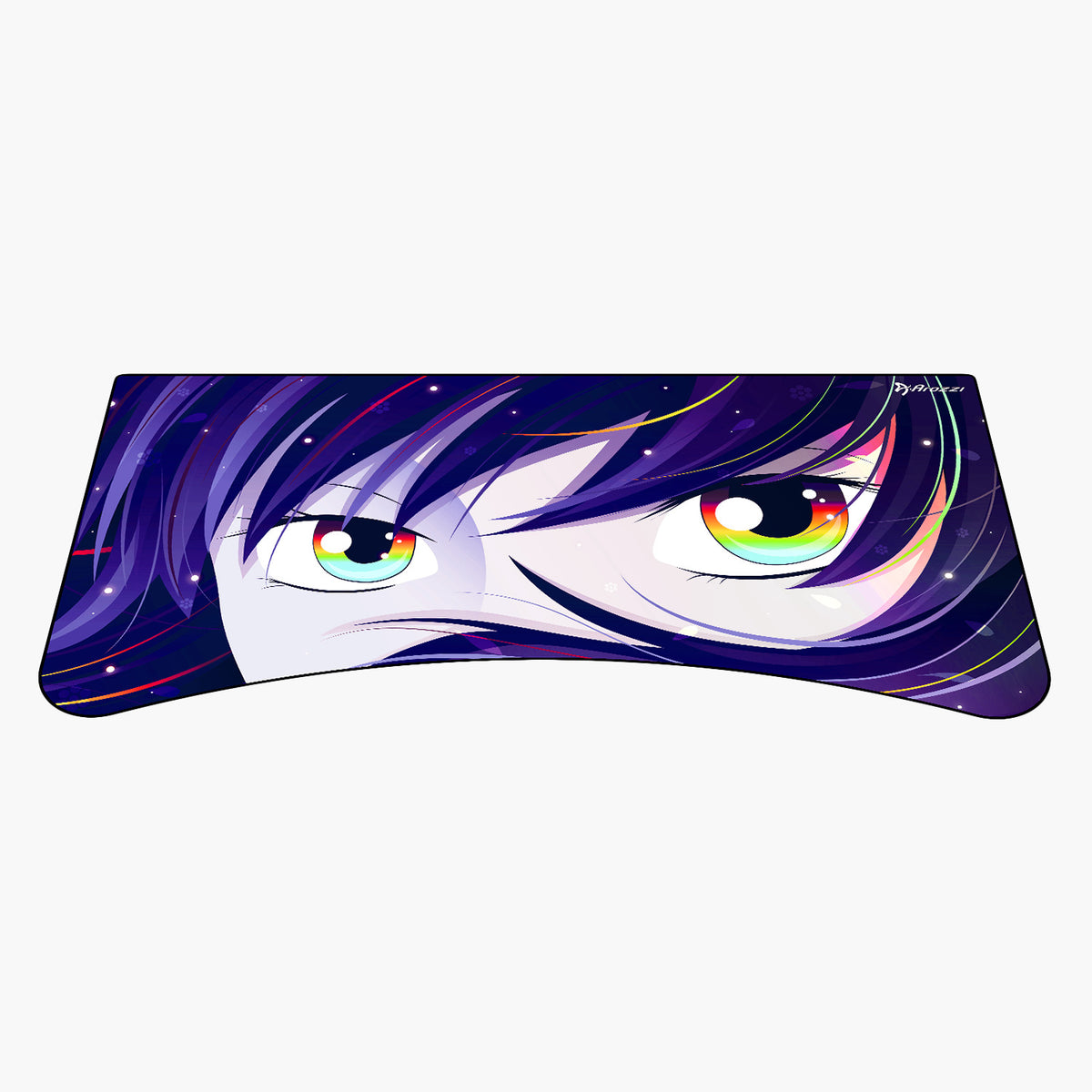 Arena Mousepad by Arozzi Europe: Anime eyes with vibrant irises on a curved, water-resistant pad.