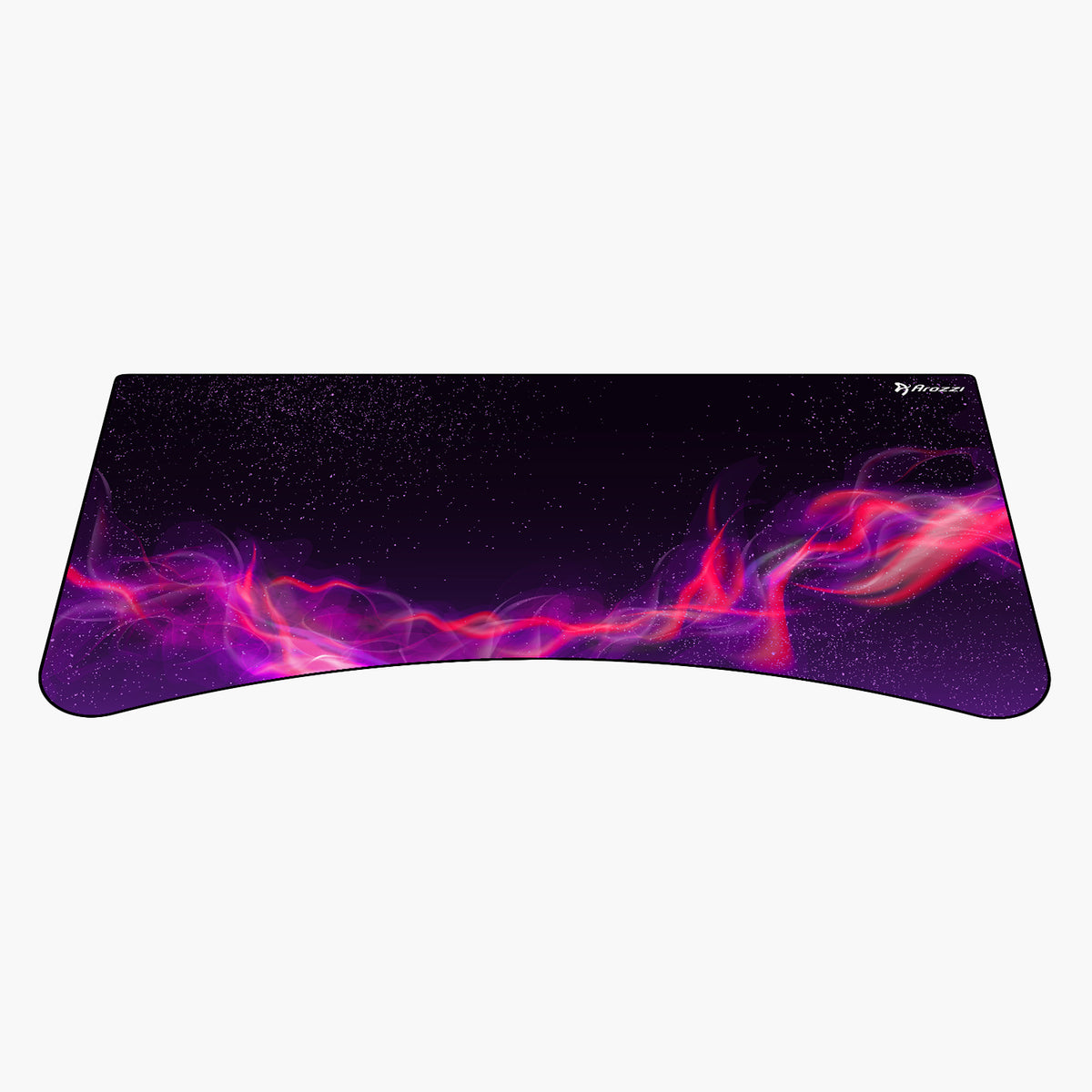 Arozzi Europe Arena Mousepad in purple with a pink swirling light pattern.