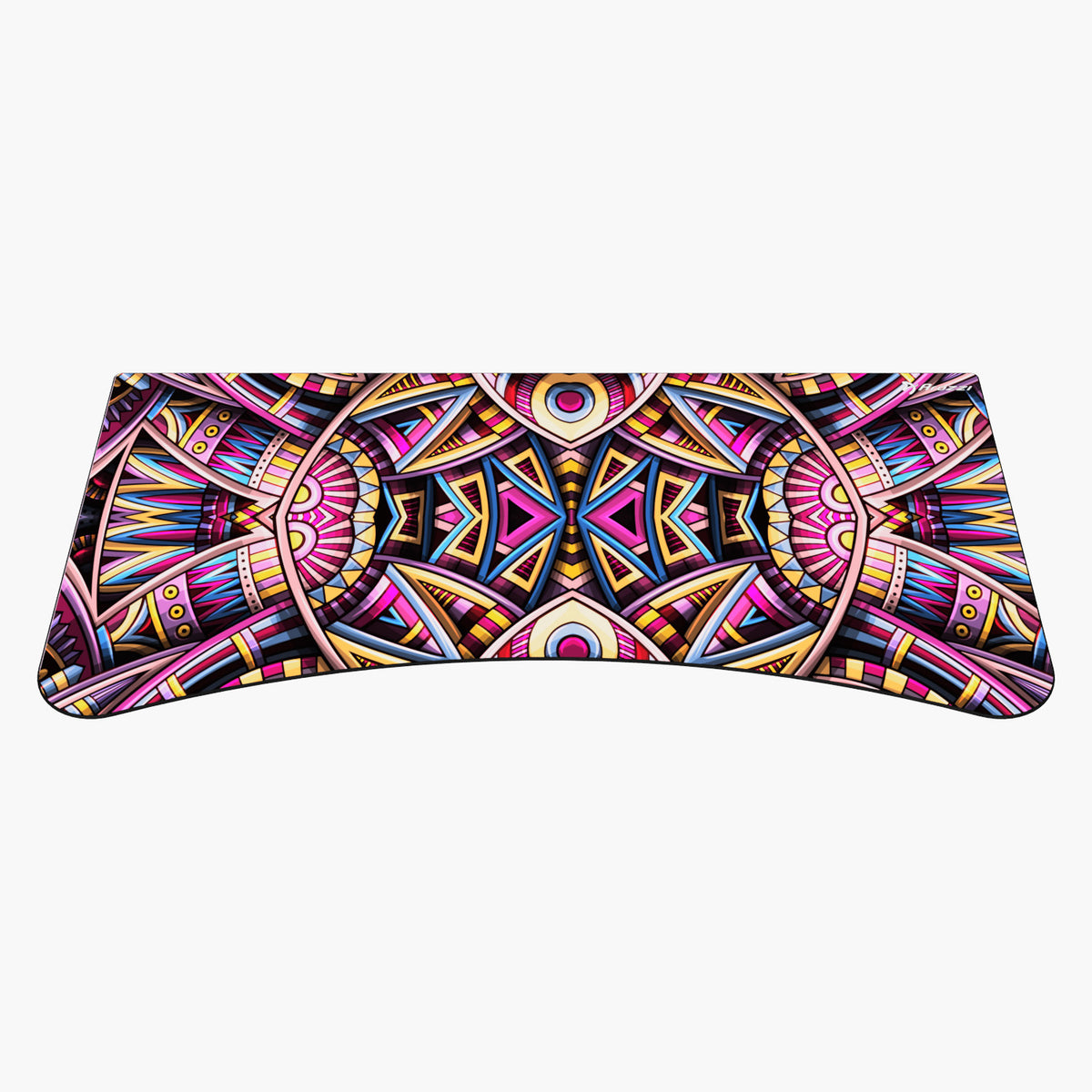 Arozzi Europe Arena Mousepad: colorful, geometric design with vibrant pink, yellow & blue symmetry.