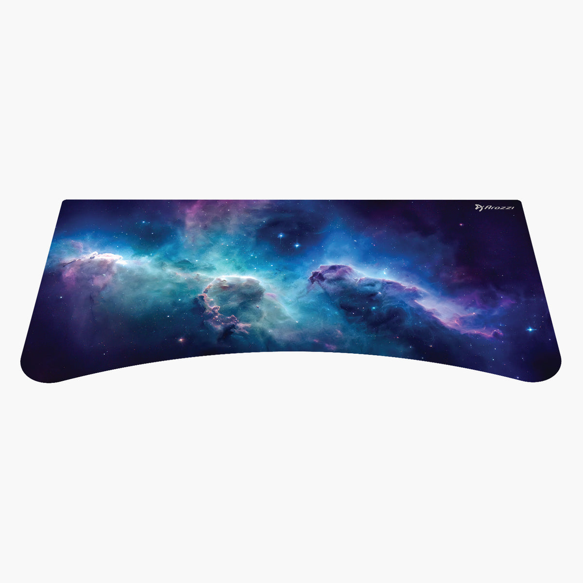 Arozzi Europe Arena Mousepad: water-resistant with a nebula galaxy design on white background.