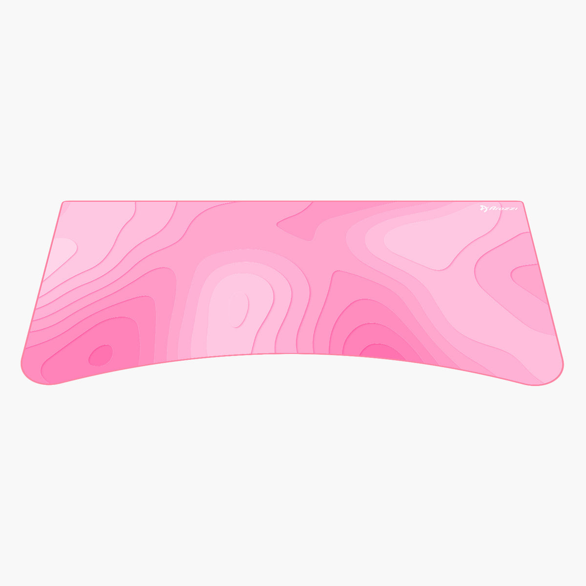 Arozzi Europe Arena Mousepad: pink, custom size with wavy topographic lines & water-resistant edge.
