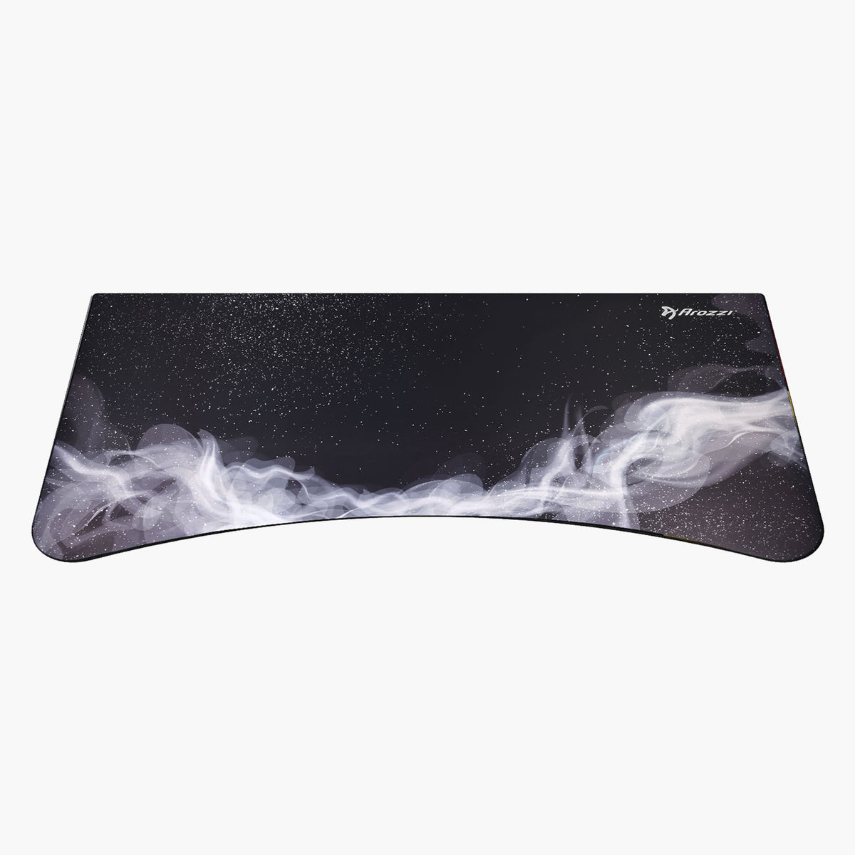 Arozzi Europe Arena Mousepad—rectangular, black with white smoke and specks for stylish desks.
