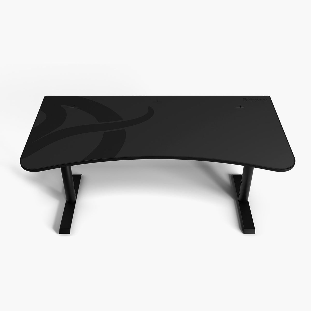 Arozzi Europe Arena Gaming Desk - Large, black, modern with cable management & two sturdy legs.