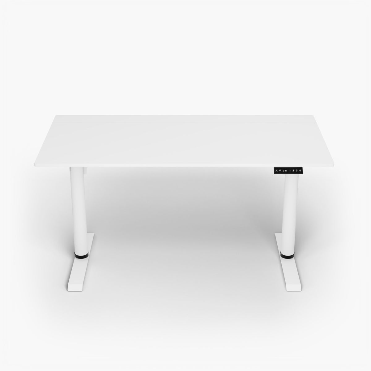 Arozzi Arena Nordico electric desk, white, digital right-side panel, height adjustable.