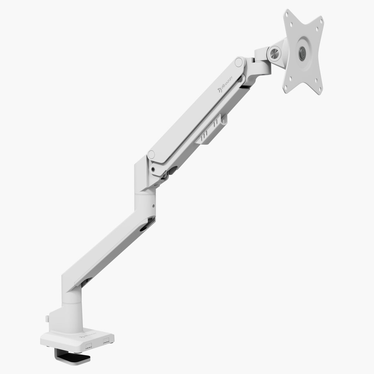 Arozzi Europe Alzare Neo Single gas spring arm with VESA mount for monitors.