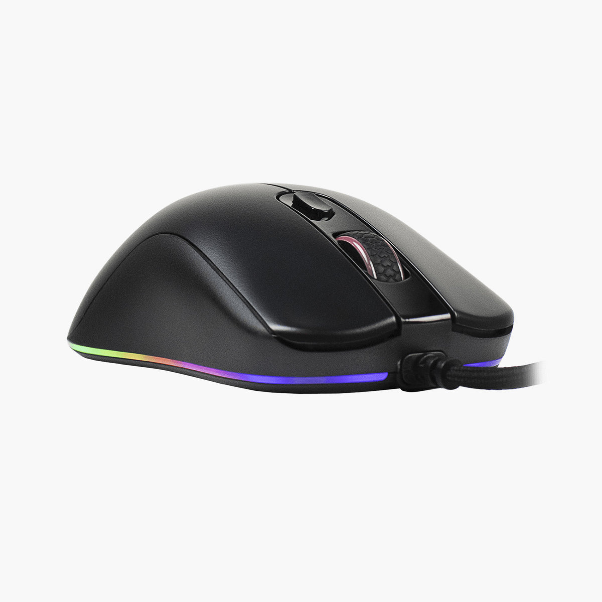 Arozzi Favo 2 Ultra Light Mouse, Pixart 3389, RGB, black, on white.