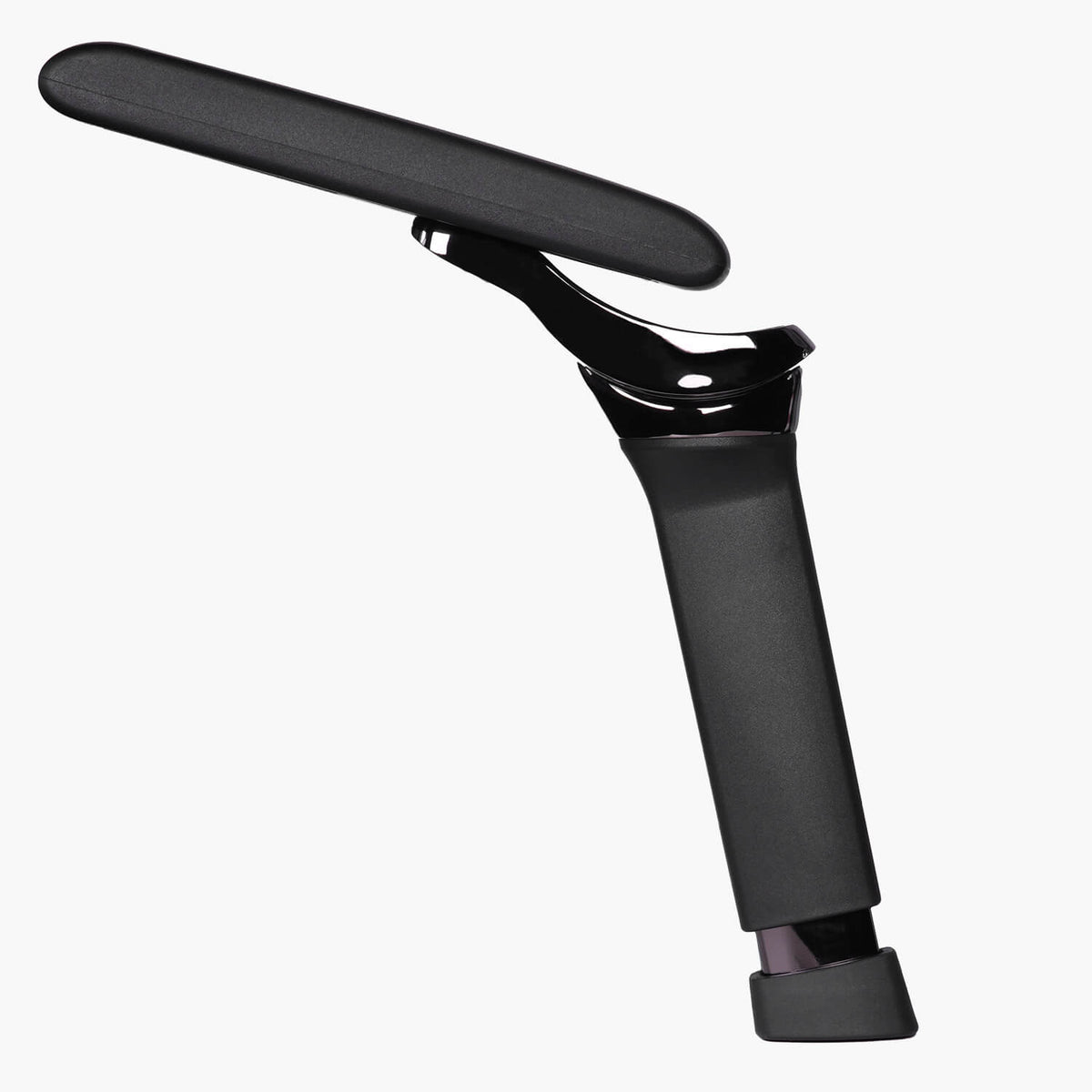 Arozzi Europe Infinity Armrests—black ergonomic chair with padded top, on white background.