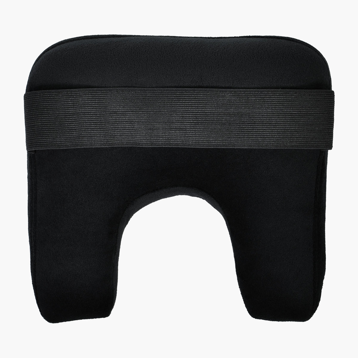 Arozzi Europe Neck Support Pillow, velvet black, contoured design with adjustable strap.