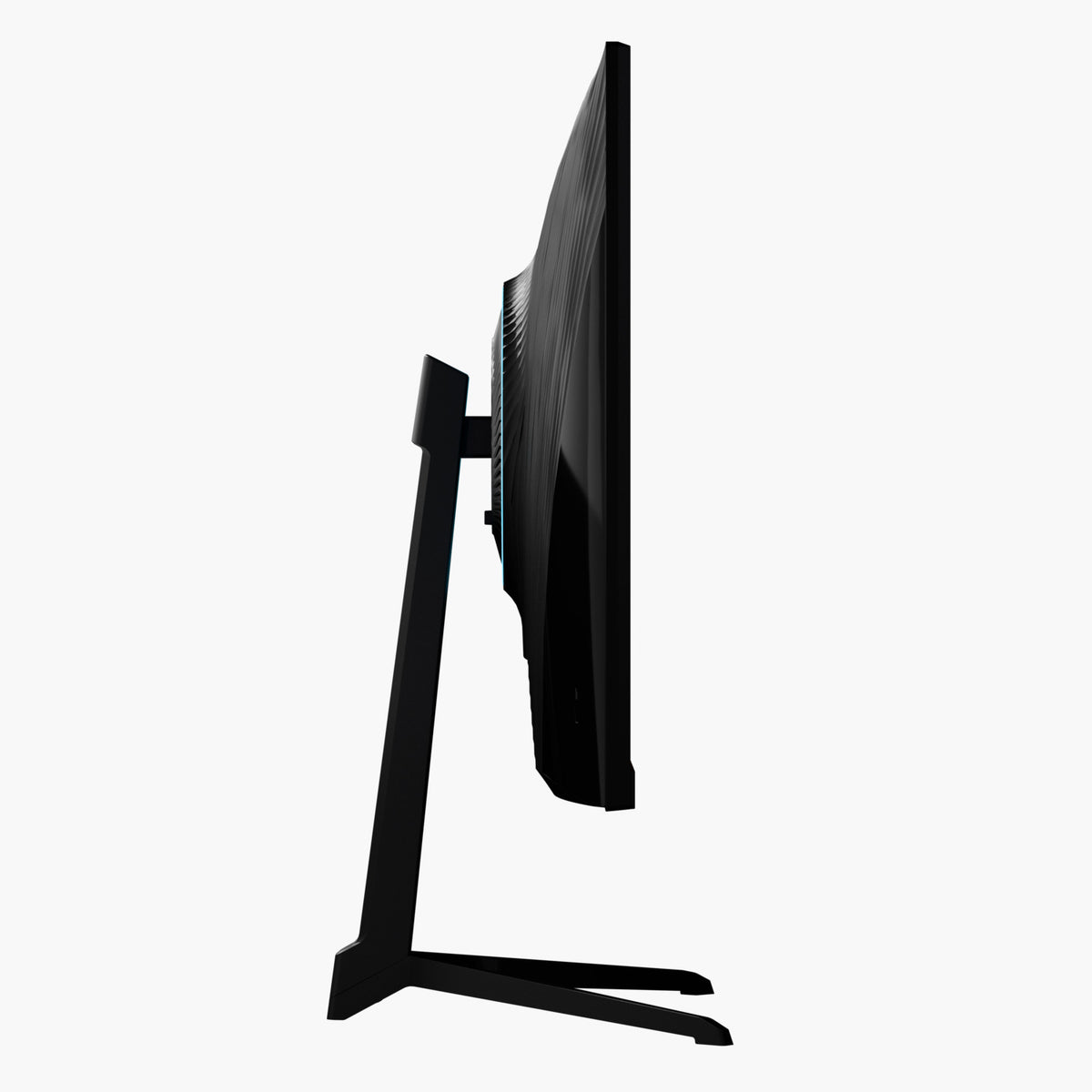 Arozzi Europe Nova 24″ IPS 200Hz curved gaming monitor on stand, side view, white background.