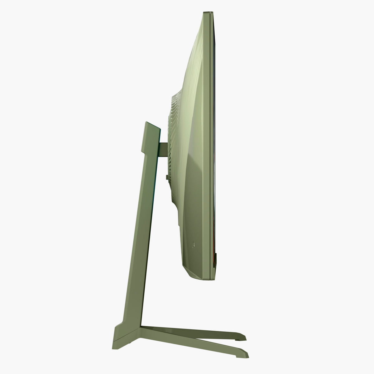 Side view of Arozzi Europe Nova 25″ E-sport IPS 400Hz Gaming Monitor with stand on white background.