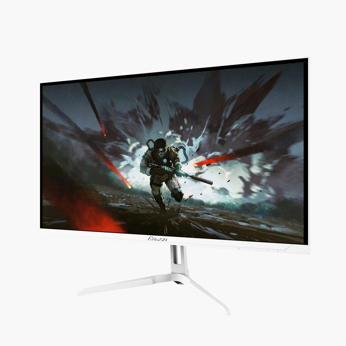 Arozzi Europe Nova 25″ IPS 400Hz gaming monitor: sleek white, 1ms, perfect for fast-paced action.