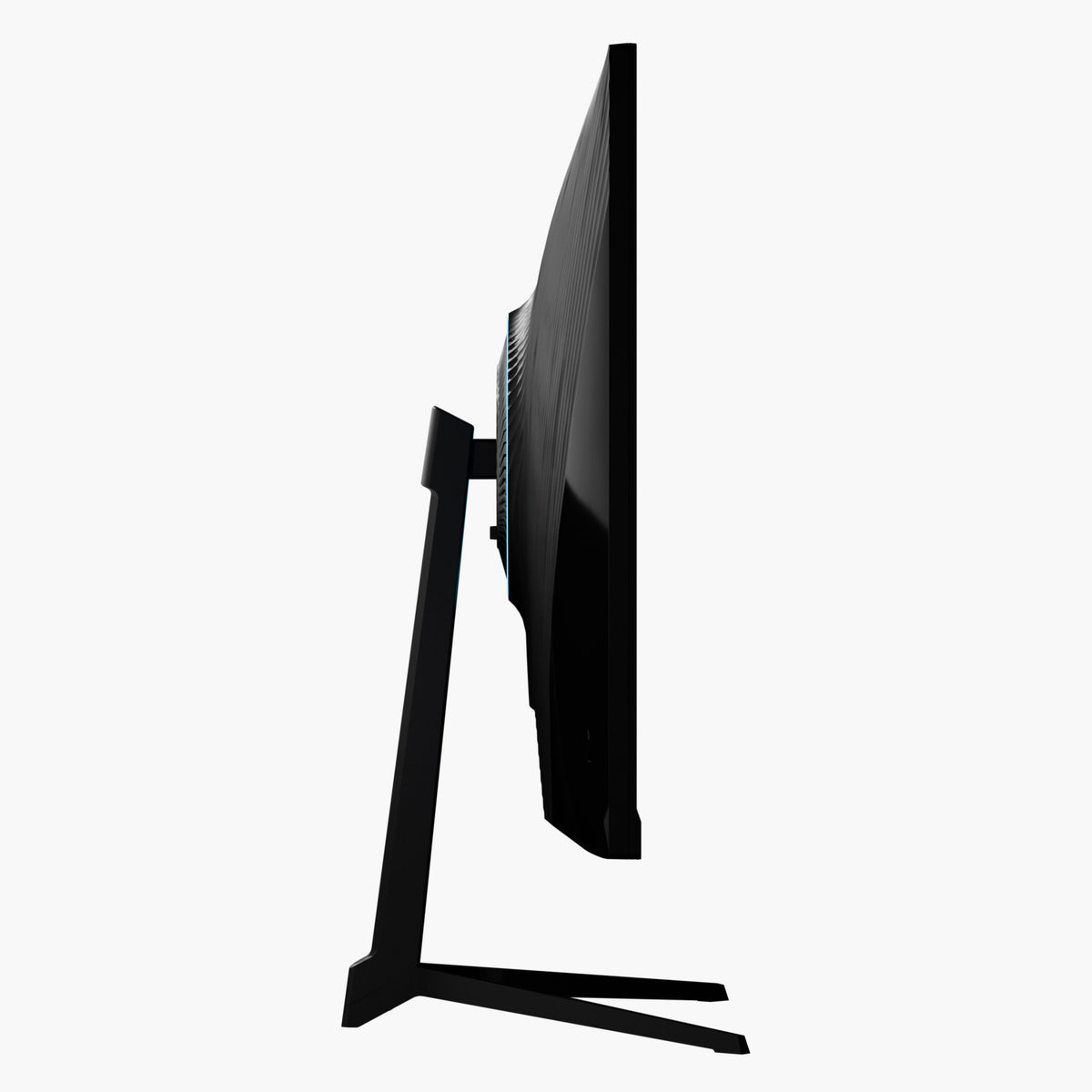 Side of Arozzi Europe Nova 27″ IPS 180Hz gaming monitor with thin stand on white background.