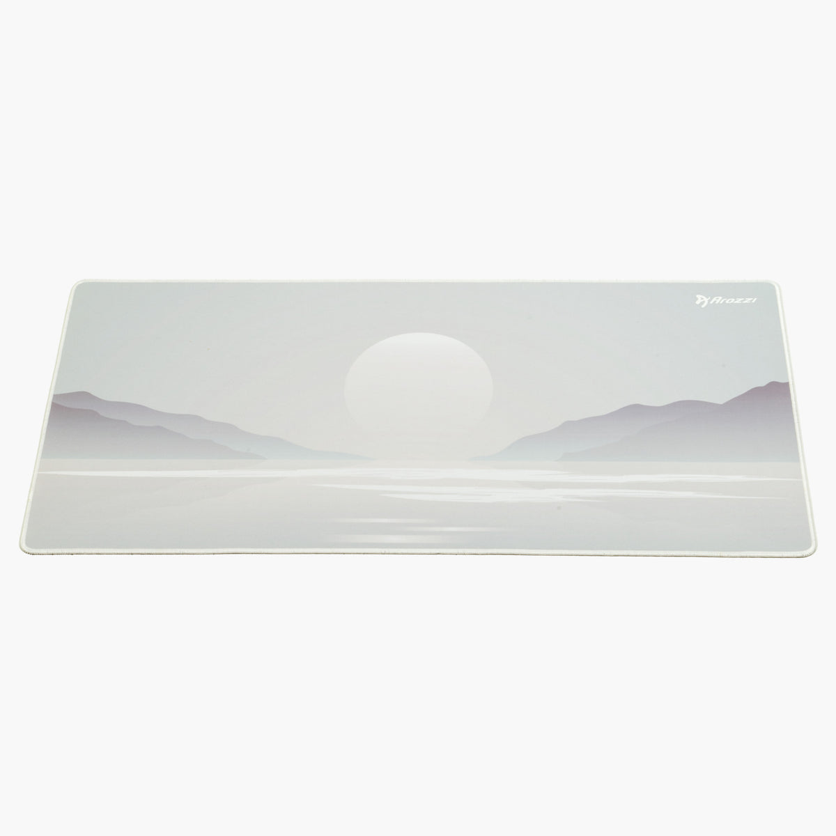 Arozzi Europe Zona Mousepad - Extra Large, gray with mountain & sun, anti-slip backing.