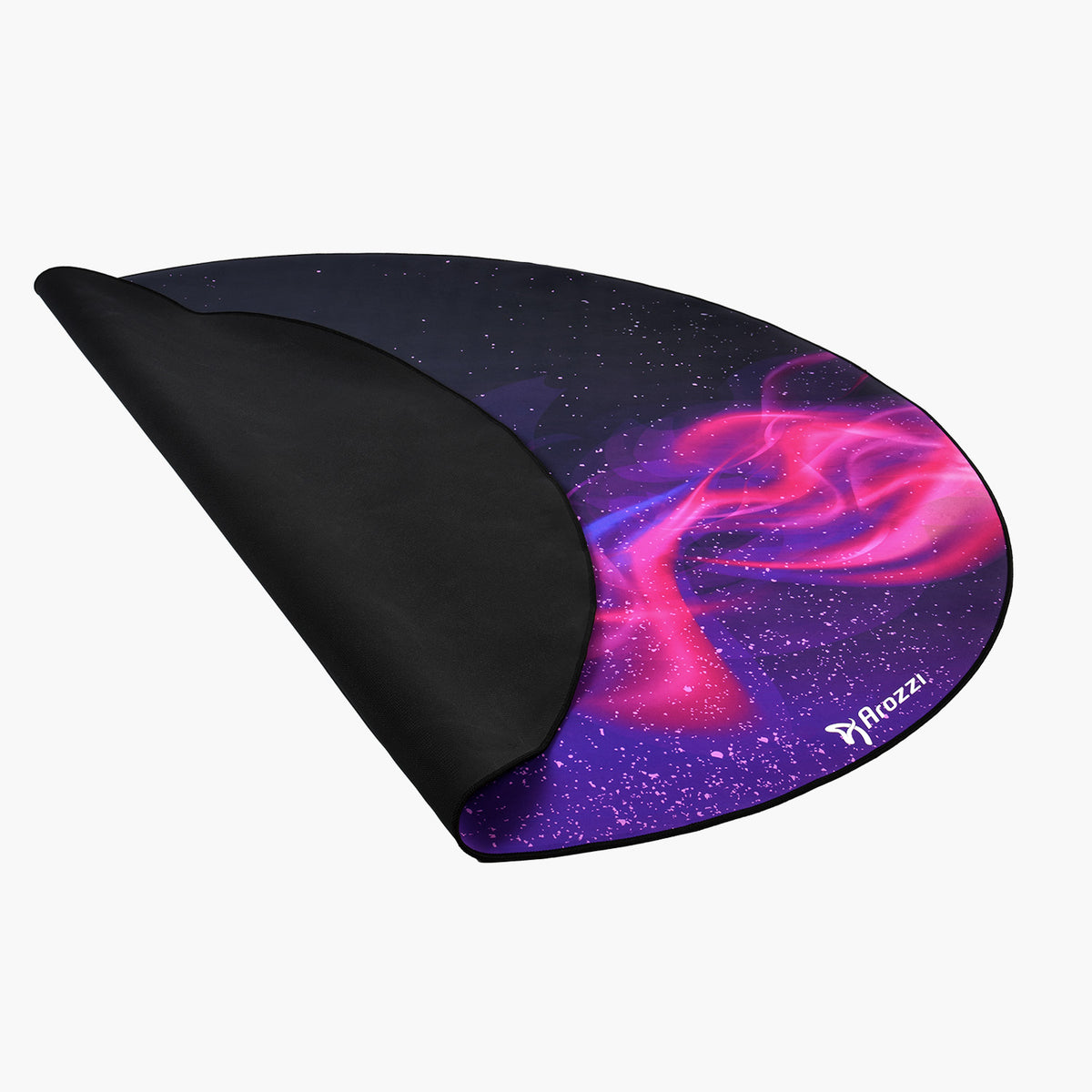 Arozzi Europe Zona Round Floor Pad with galaxy design, ideal for a stylish office setup.