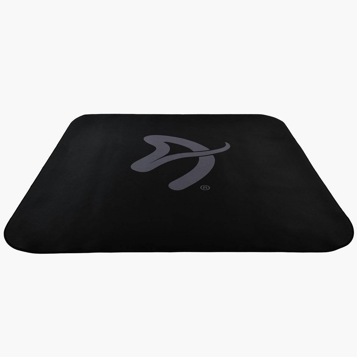 Arozzi Europe Zona Square Floor Pad: black with large gray logo, ideal for any office setup.