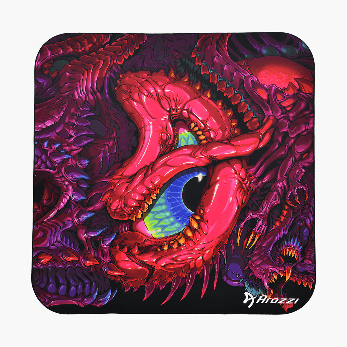 Vivid dragon eye design with sharp teeth on Arozzi Europe’s Zona Square Floor Pad.