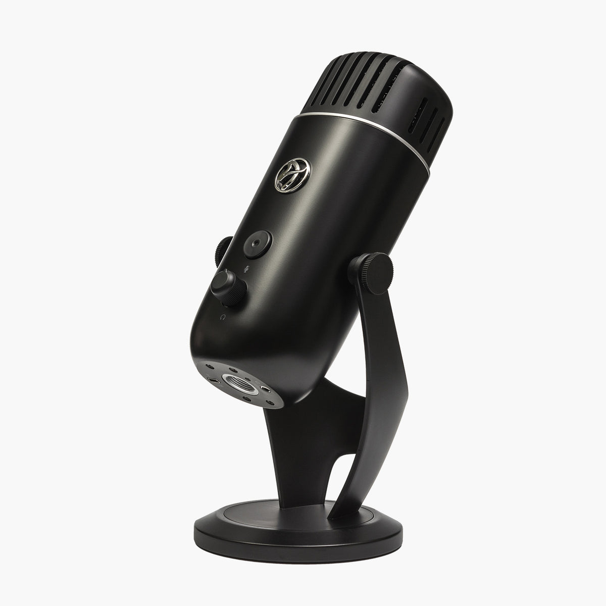 Arozzi Europe Colonna black USB mic on stand with knobs—perfect for game streaming.