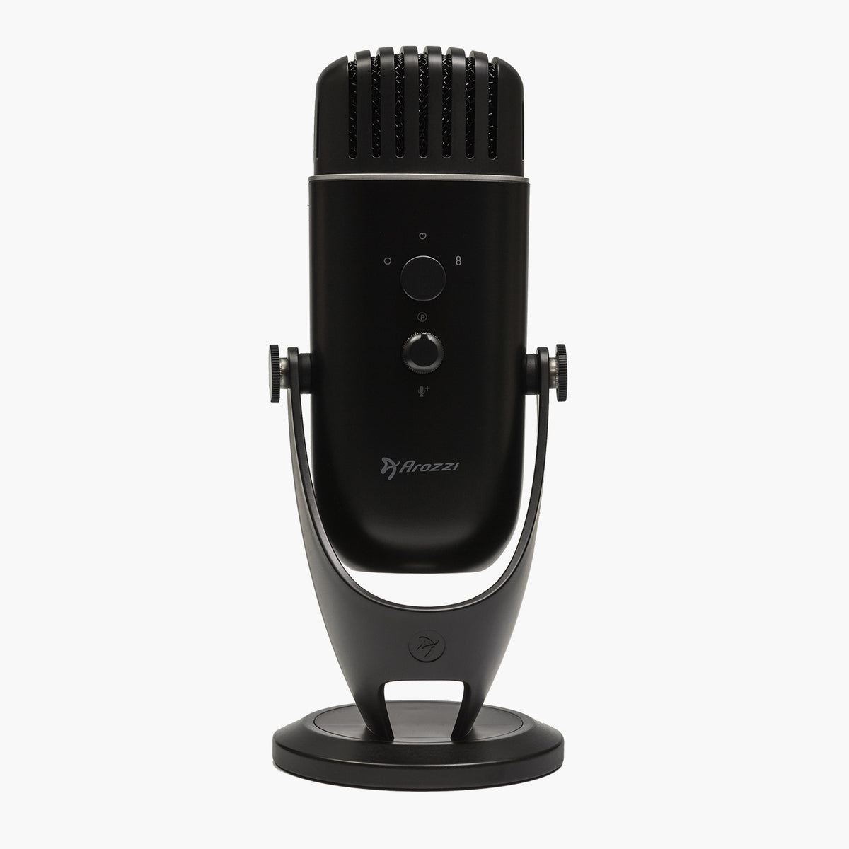Arozzi Europe Colonna Microphone—black USB, stand mount, ideal for game streaming audio.