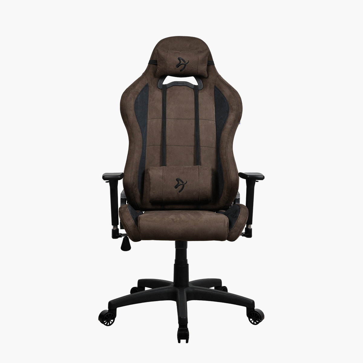 Arozzi Europe Torretta Supersoft: brown/black gaming chair with headrest & armrests on wheels.