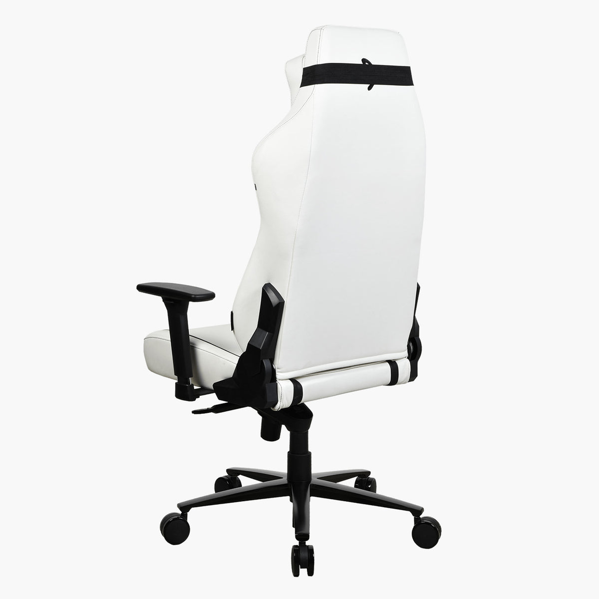 Arozzi Europe Vernazza XL SoftPU gaming chair with black armrests/base, shown from the back.