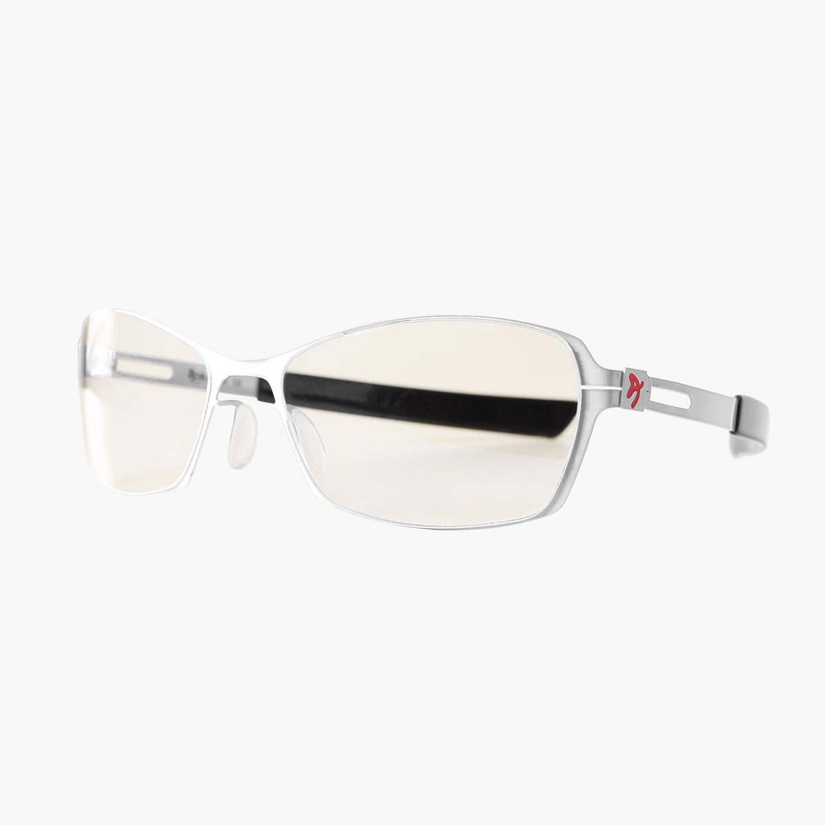 Arozzi Europe Visione VX-500: silver-rimmed blue light glasses with light-tinted lenses.