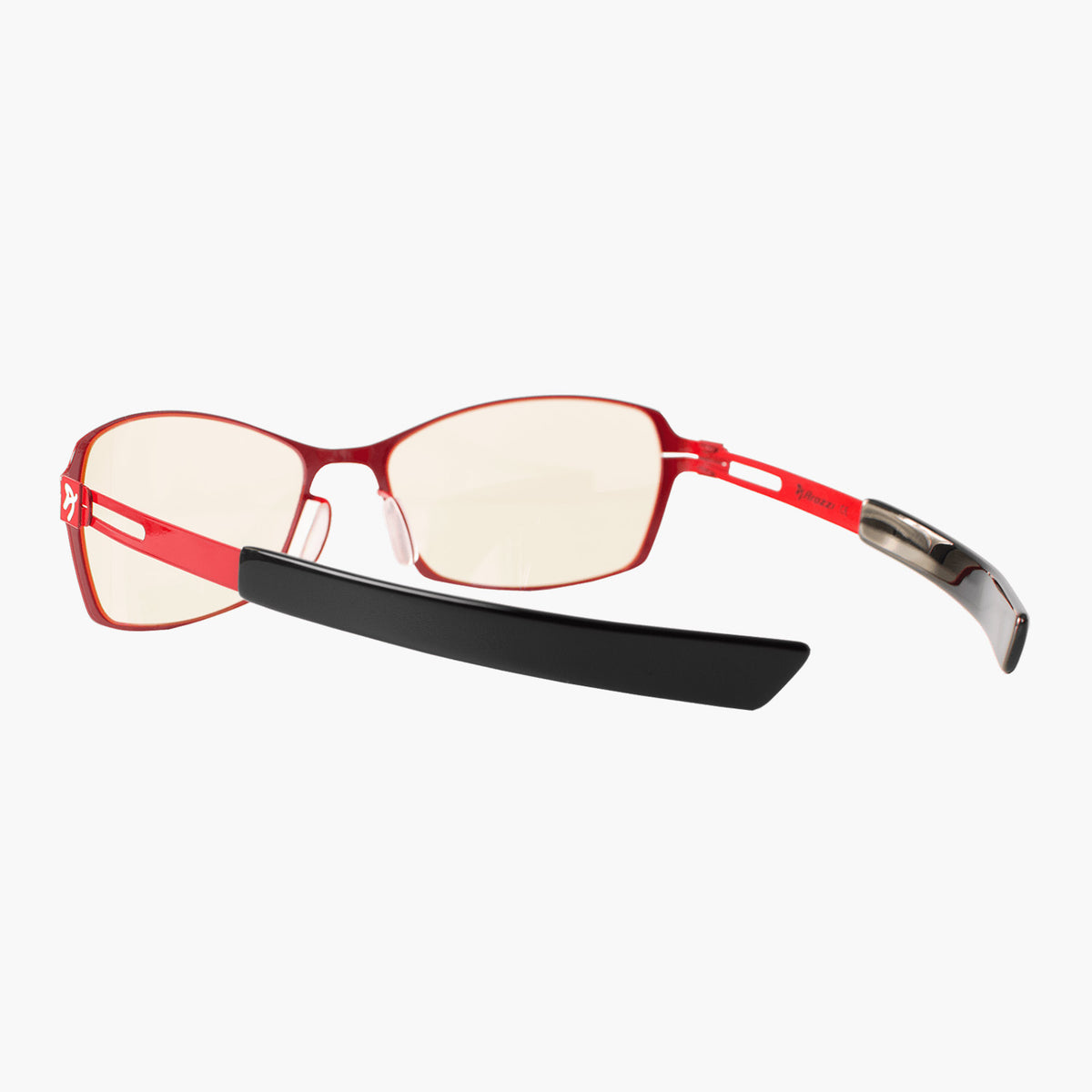 Arozzi Europe Visione VX-500: Rectangular red blue light glasses, black arms—perfect for PCs.