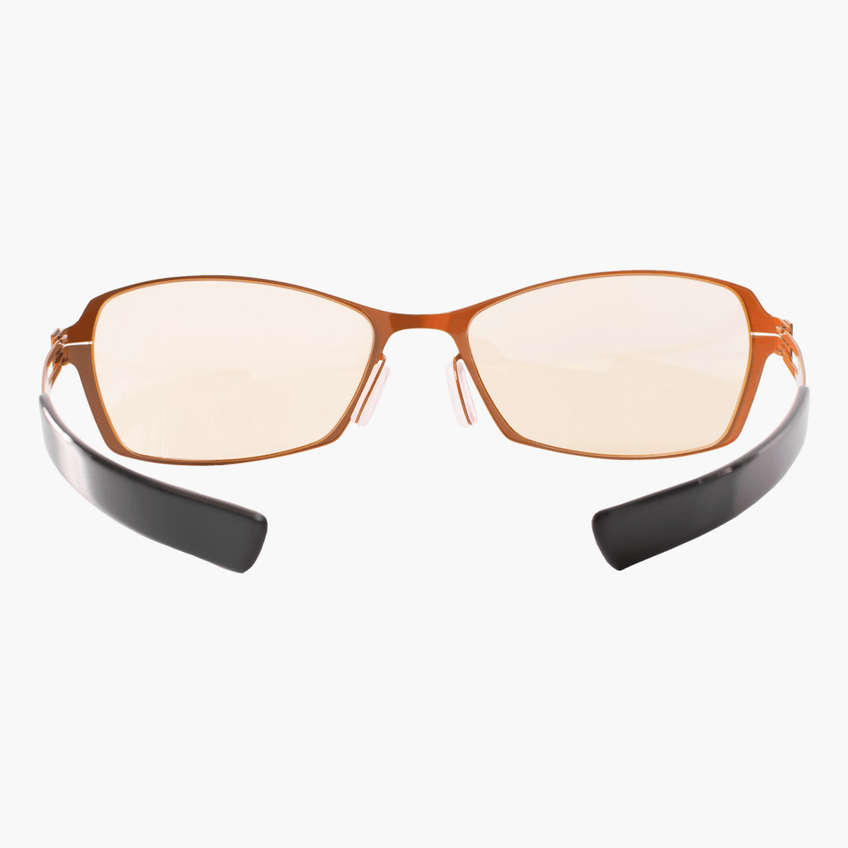 Arozzi Europe Visione VX-500: Brown-rimmed blue light glasses, black arms, for computer use.