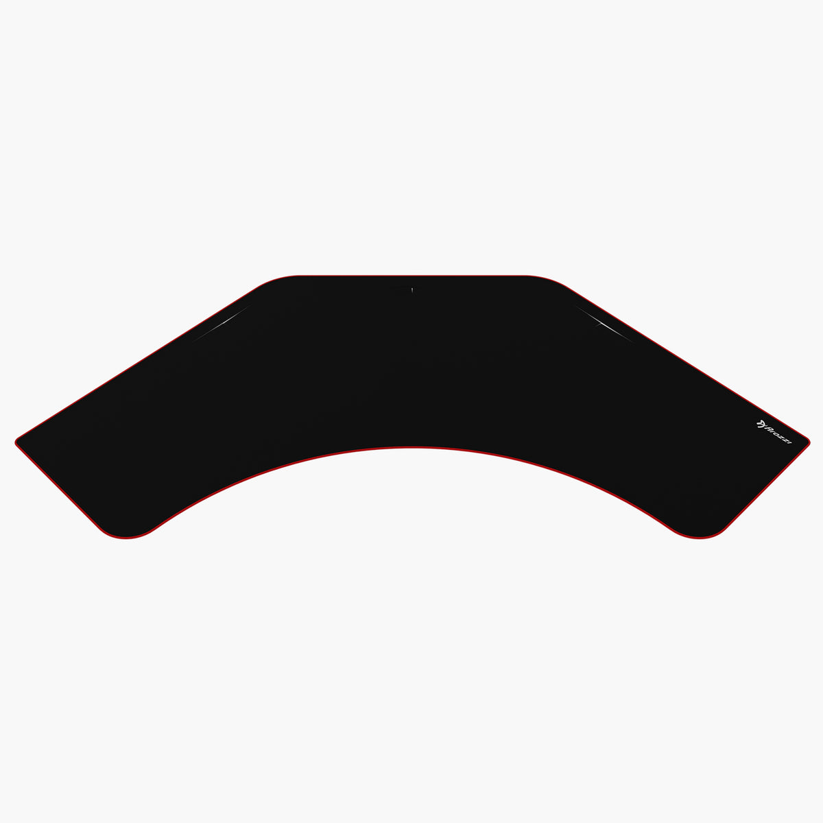 Arozzi Europe Arena Angelo Mousepad: black, curved, red trim, fits Arena Angelo desk perfectly.
