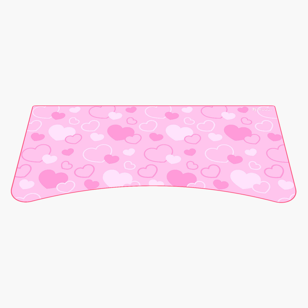 Arena Mousepad by Arozzi Europe: Pink with a pattern of pink and white hearts.