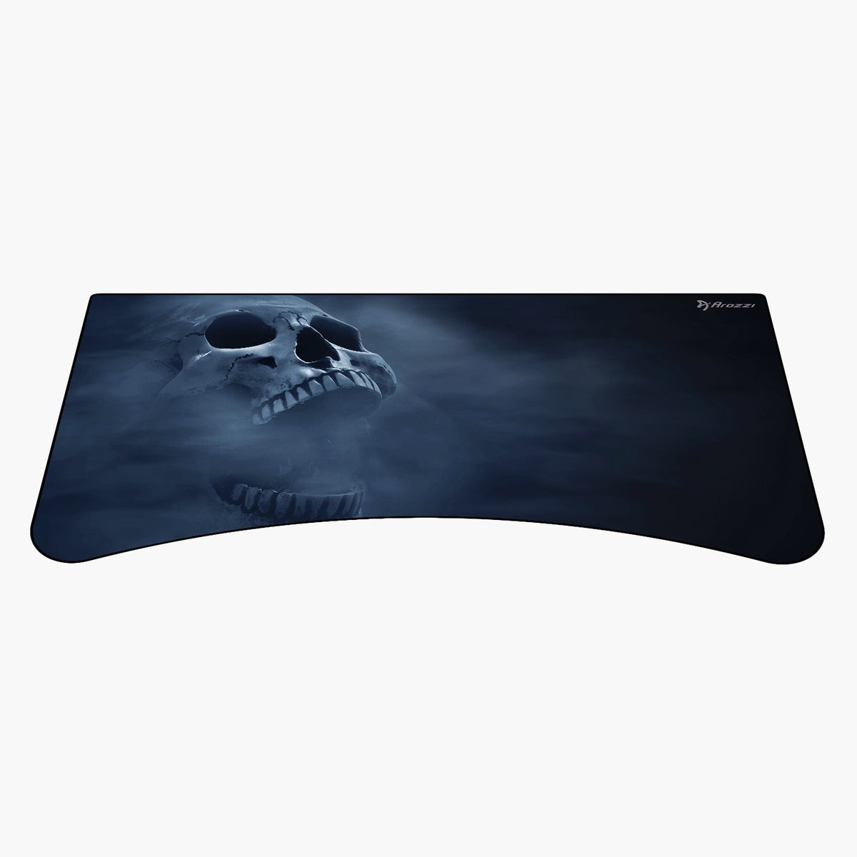 Arena Mousepad by Arozzi: dark, water-resistant, smoky skull design on left side.