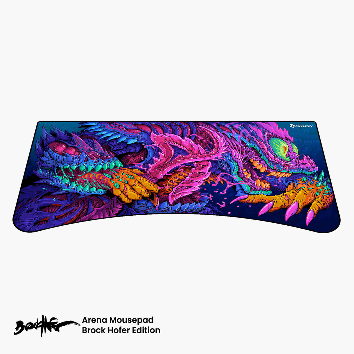 Arena Mousepad by Arozzi Europe features a vibrant dragon design—Brock Hofer Edition.