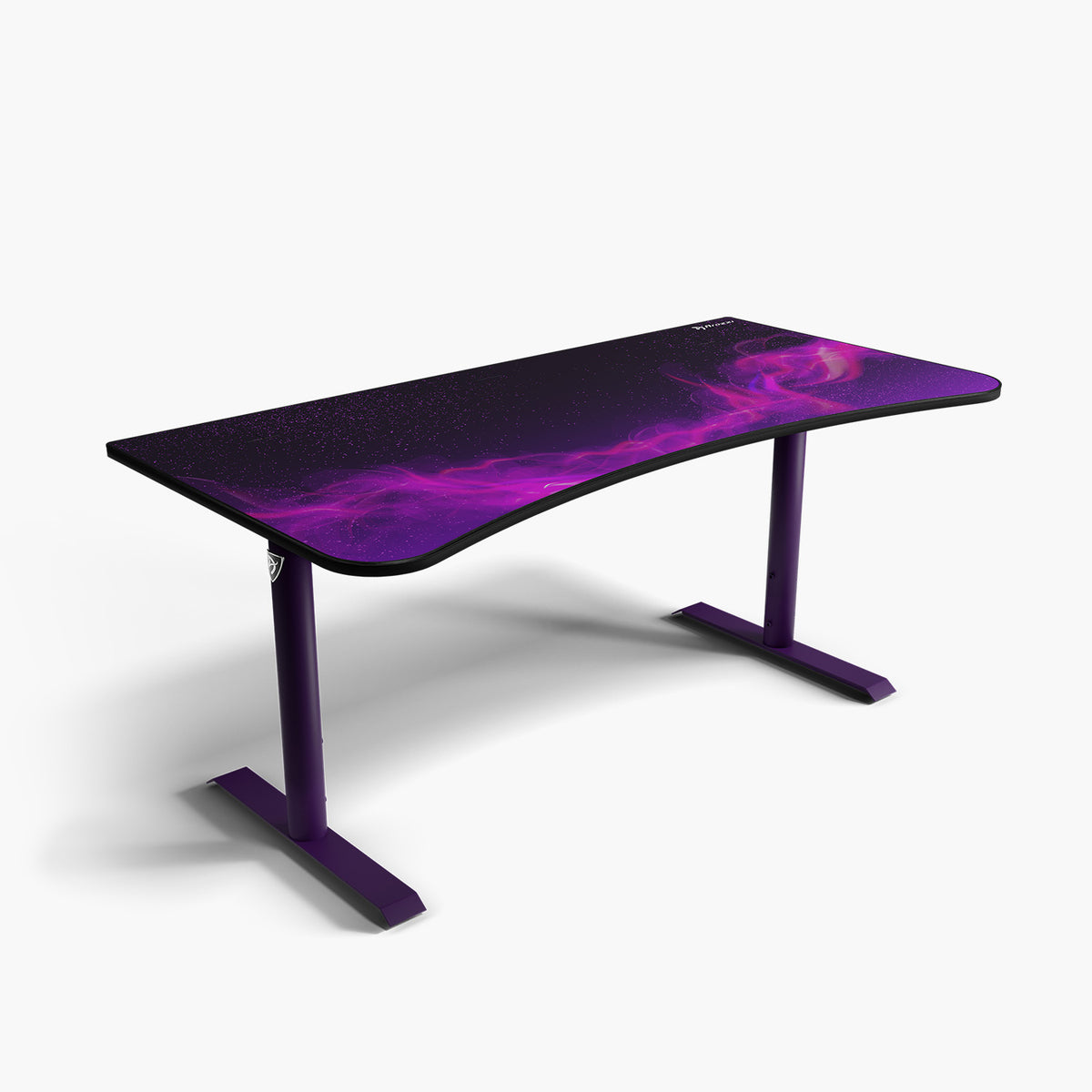 Arozzi Europe Arena Gaming Desk - Large, galaxy surface, cable management, on white background.