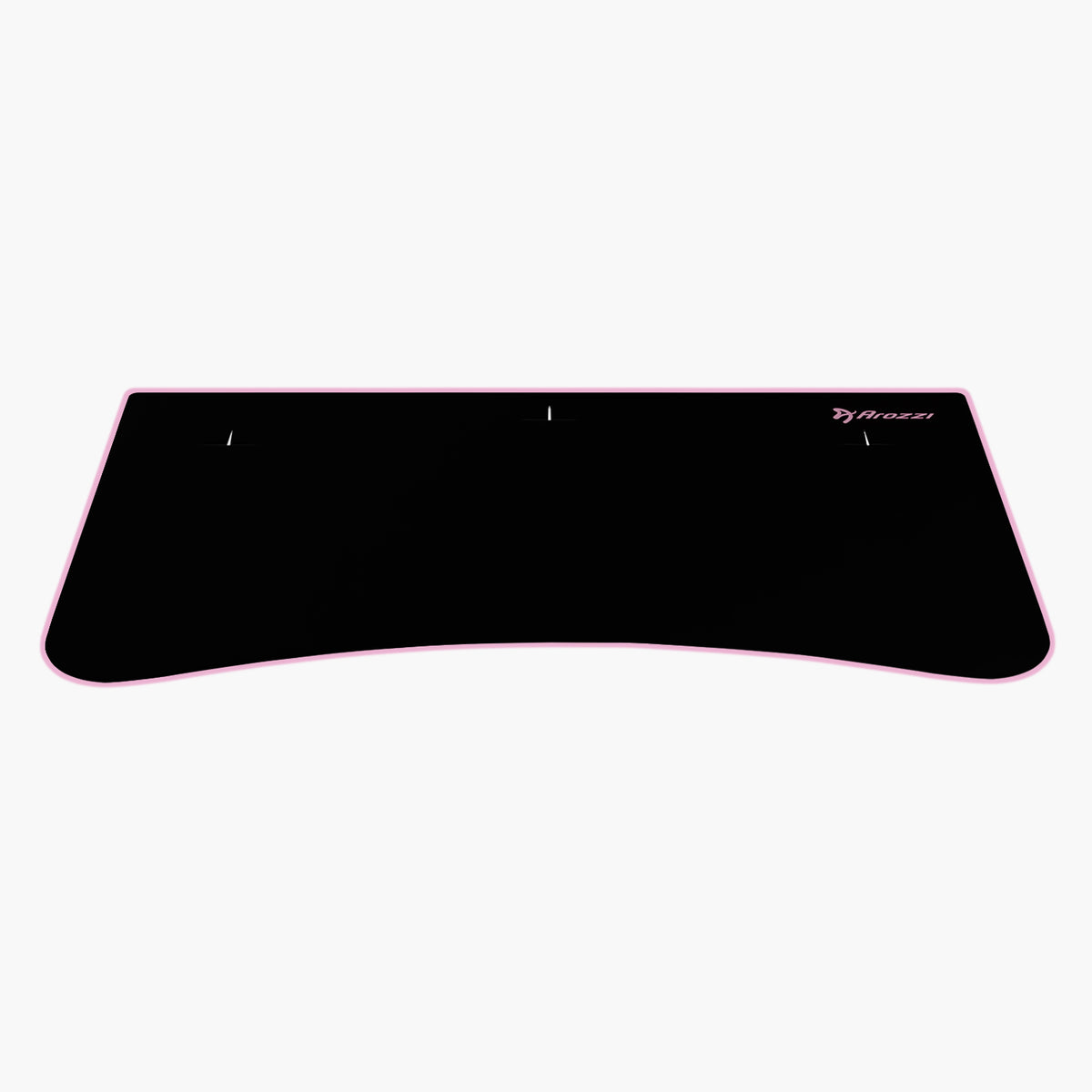 Arozzi Europe Arena Medium Mousepad, black/pink, with curved edge on white background.