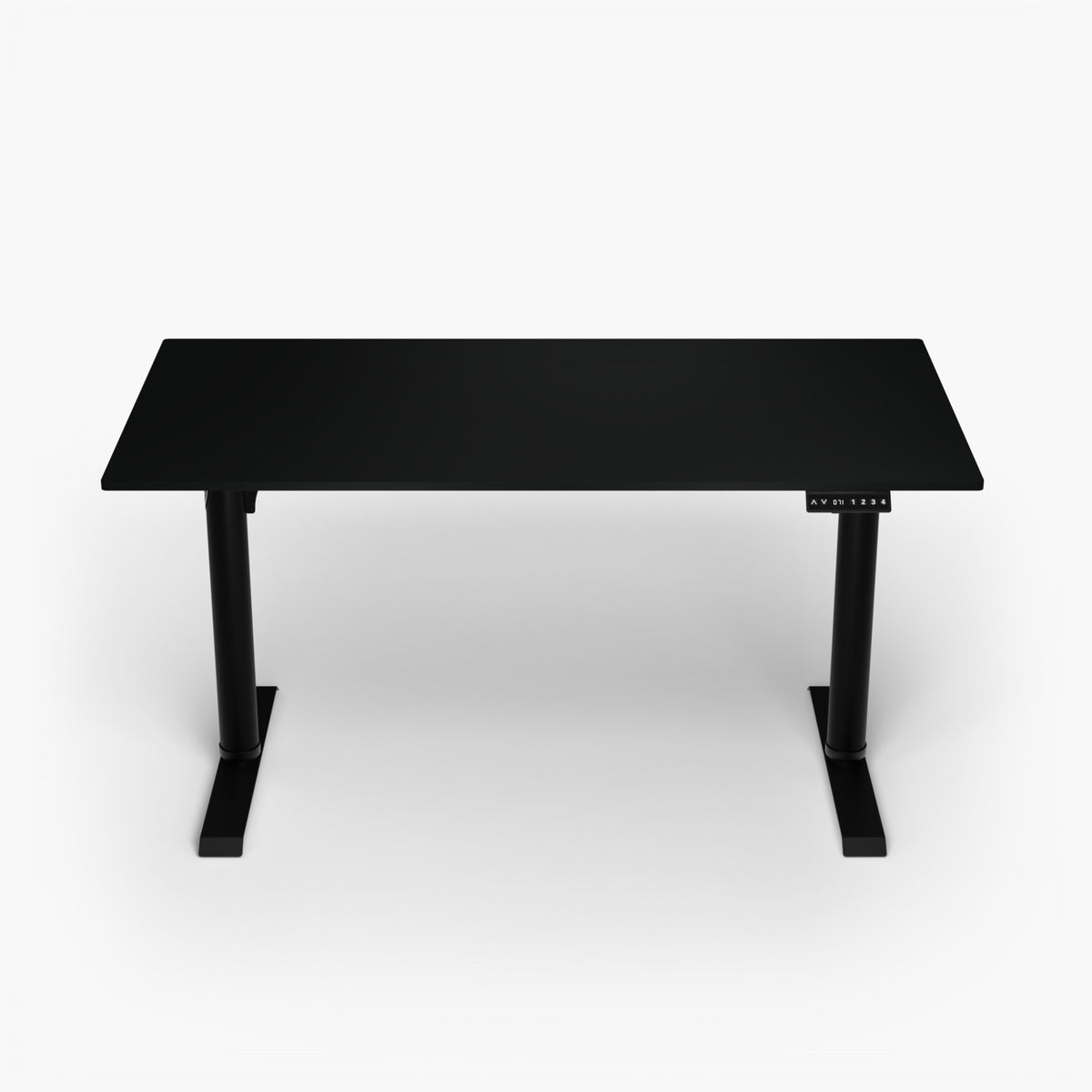 Arozzi Europe Arena Nordico Electric Standing Desk—ergonomic black desk with sturdy metal legs.