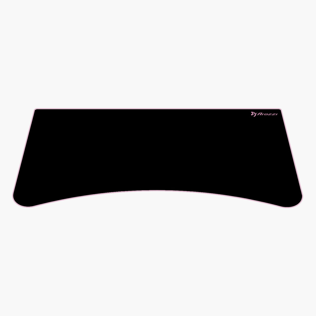 Large black Arozzi Europe Arena Mousepad, curved bottom edge, logo at the top right.
