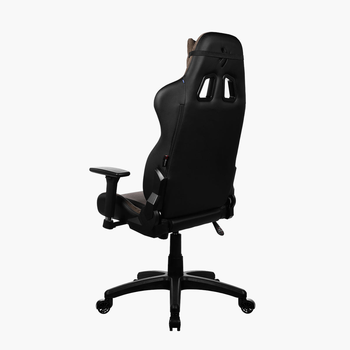 Arozzi Europe Avanti Soft Fabric: black ergonomic chair, adjustable arms, high backrest.