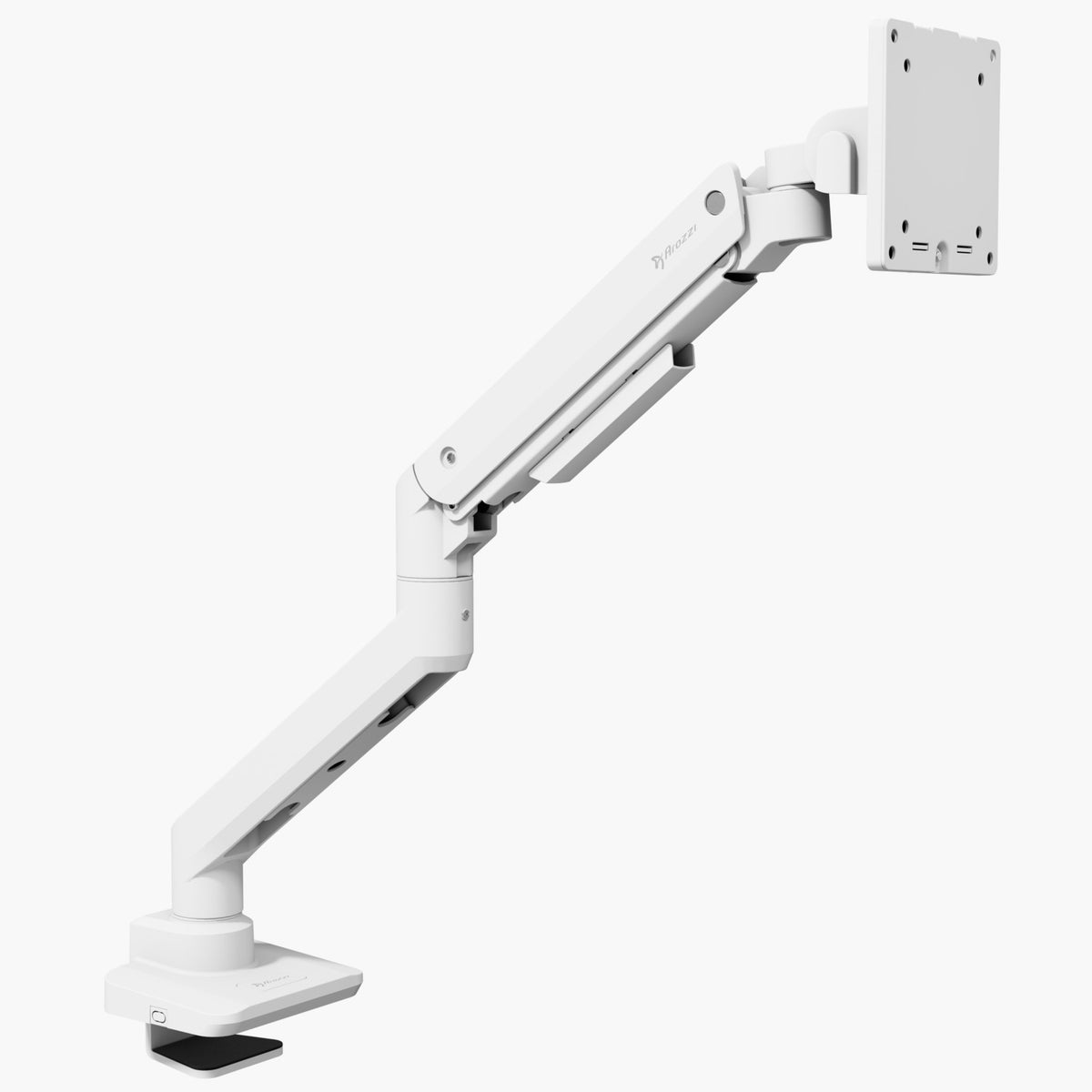 Arozzi Europe Alzare Neo Pro gas spring arm with clamp, for flat and ultrawide screens.