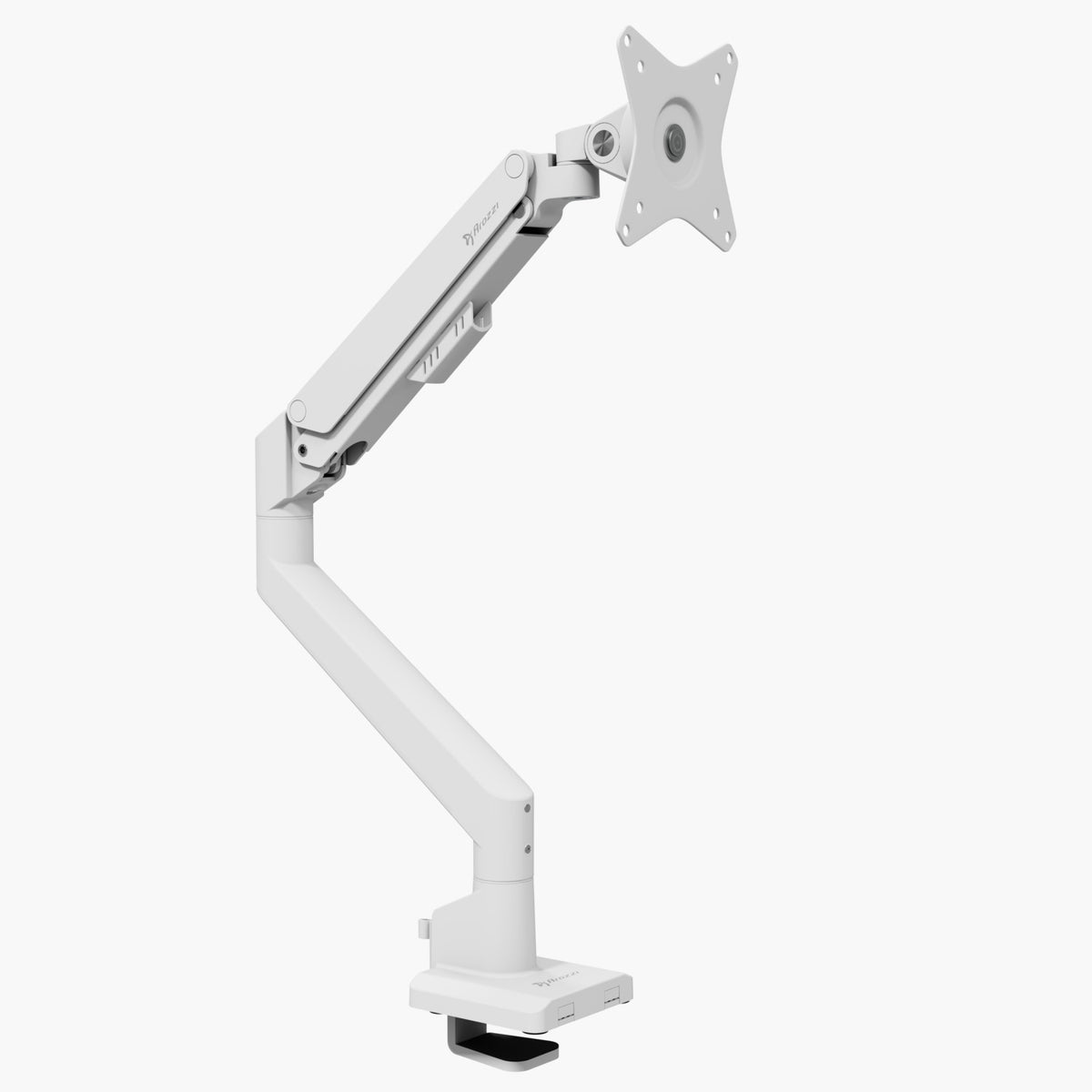 The Alzare Neo Single by Arozzi Europe ensures a sleek, color-matched all-metal monitor setup.