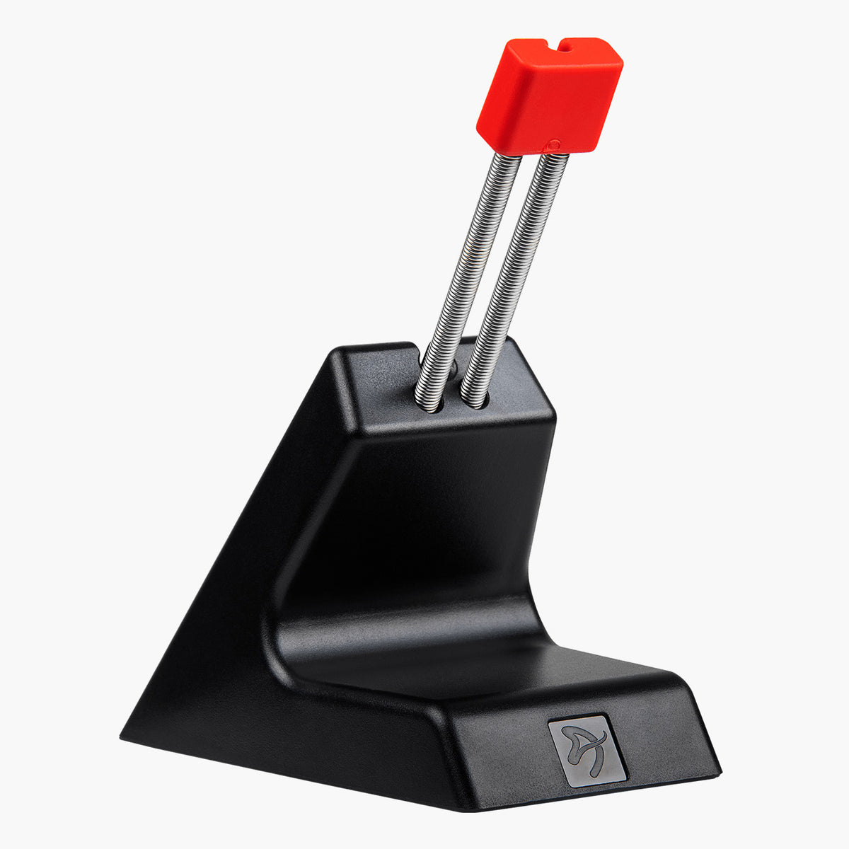 Arozzi Europe Ancora Mouse Cable Holder: black stand, metal rods, red cap for cable management.