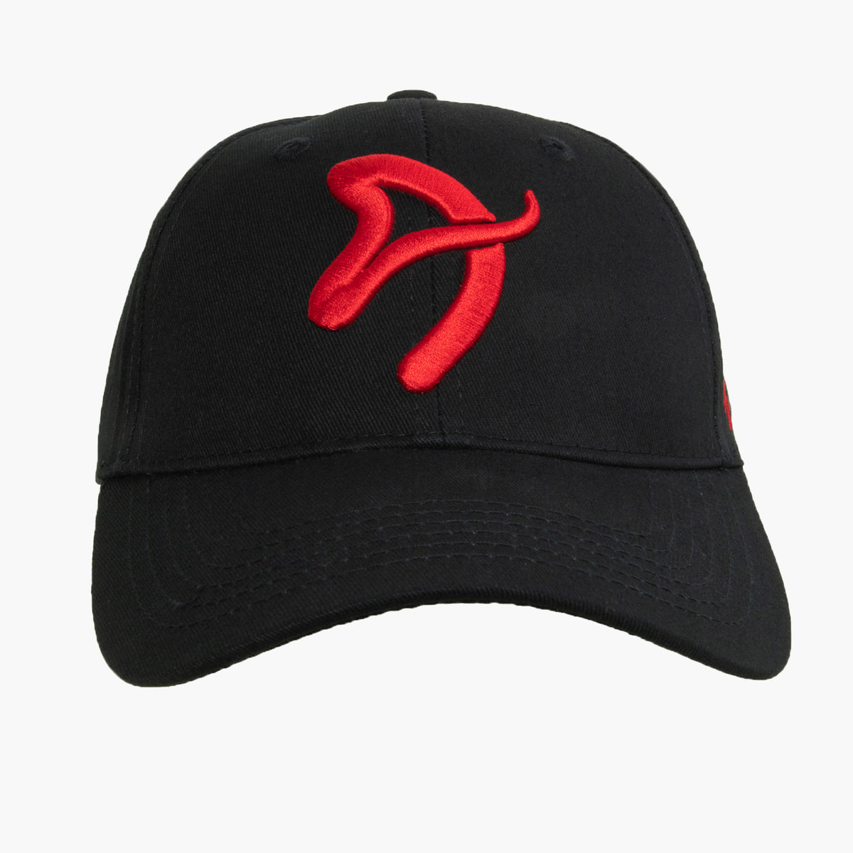 Arozzi Sport Cap by Arozzi Europe: black, red abstract design, adjustable metal clip for fit.