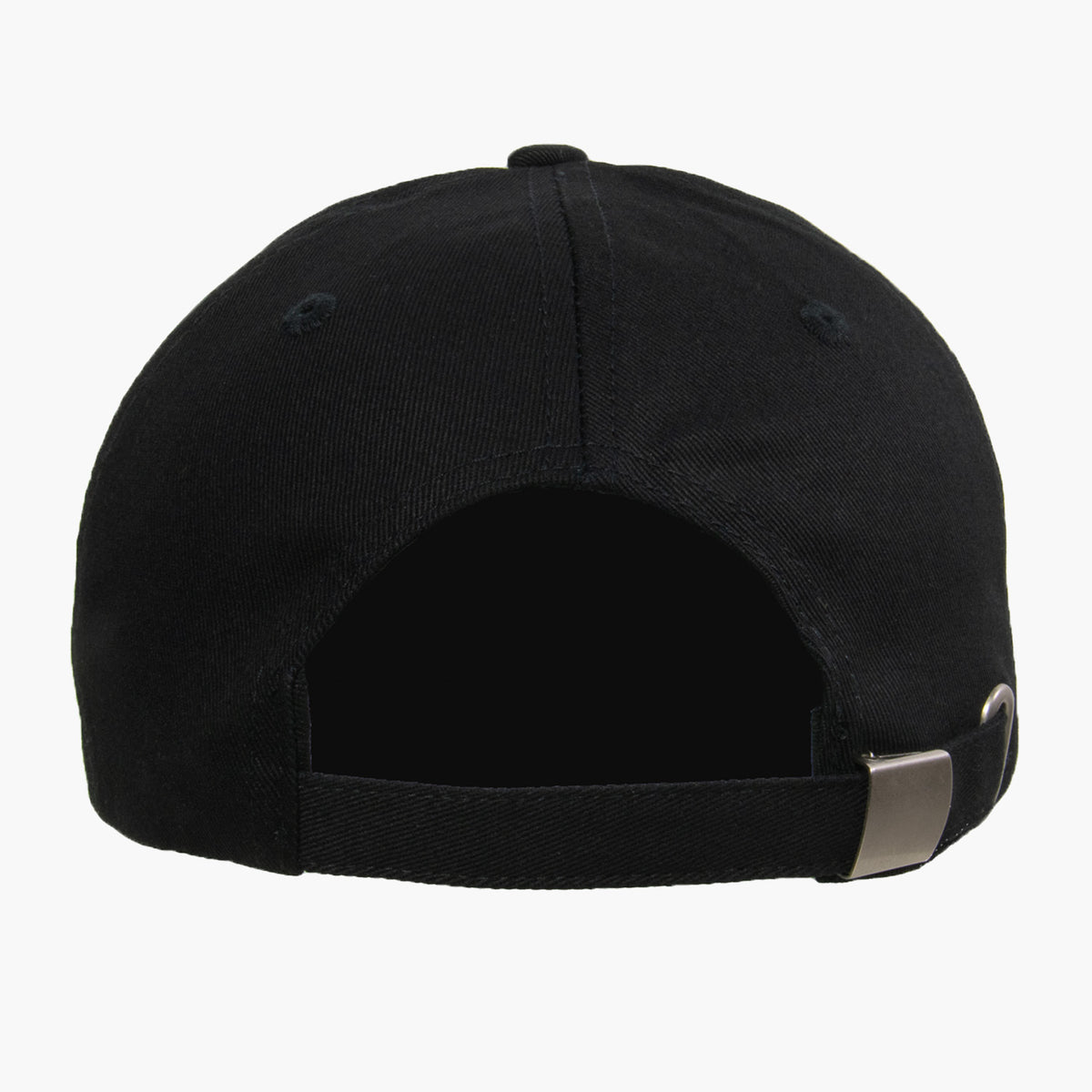 Back of Arozzi Sport Cap by Arozzi Europe, black with logo, metal clasp, and adjustable strap.