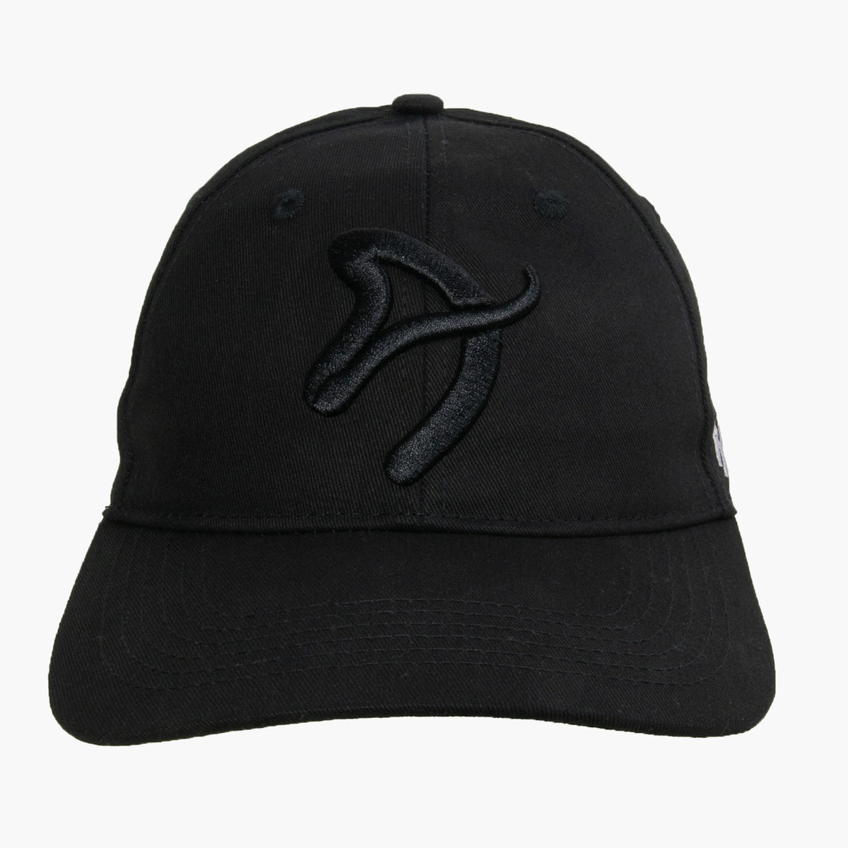 Arozzi Sport Cap: black, adjustable metal clip, raised Arozzi Europe logo embroidery.