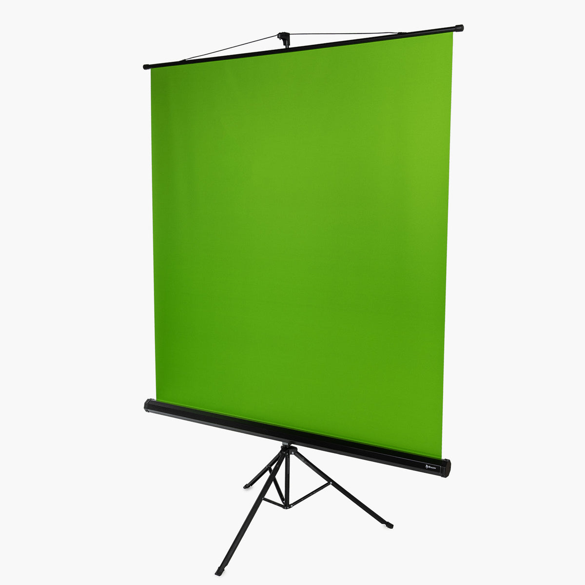 Arozzi Europe Green Screen, collapsible backdrop on tripod stand, isolated on white background.