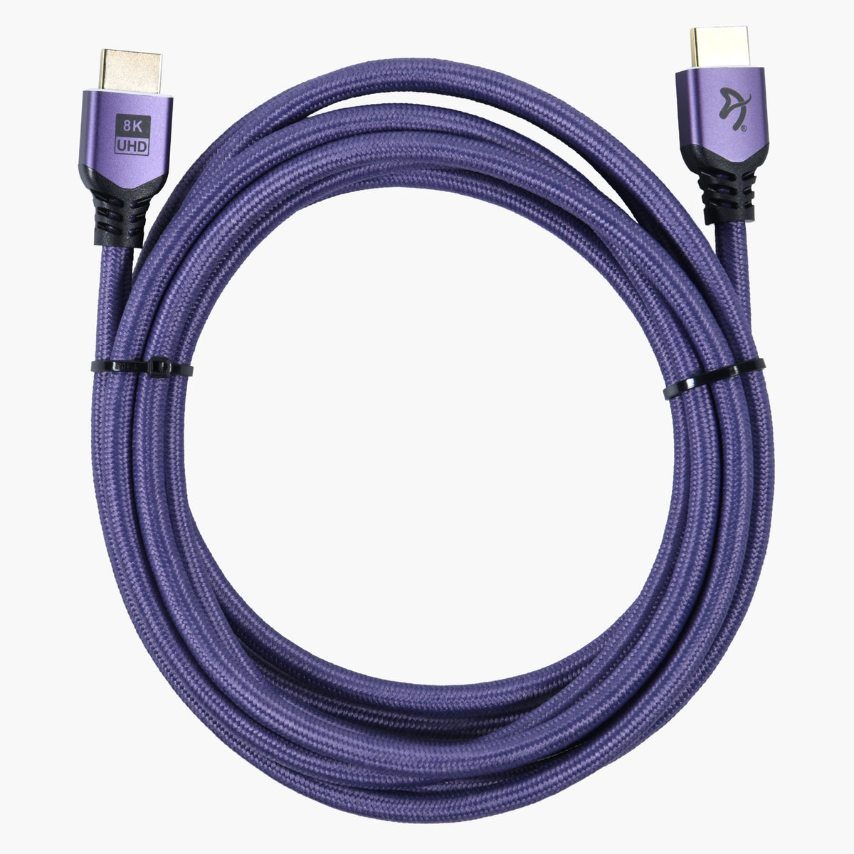 Arozzi Europe HDMI 2.1 Cable 3m – 8K UHD, purple braided, ideal for gaming monitors.