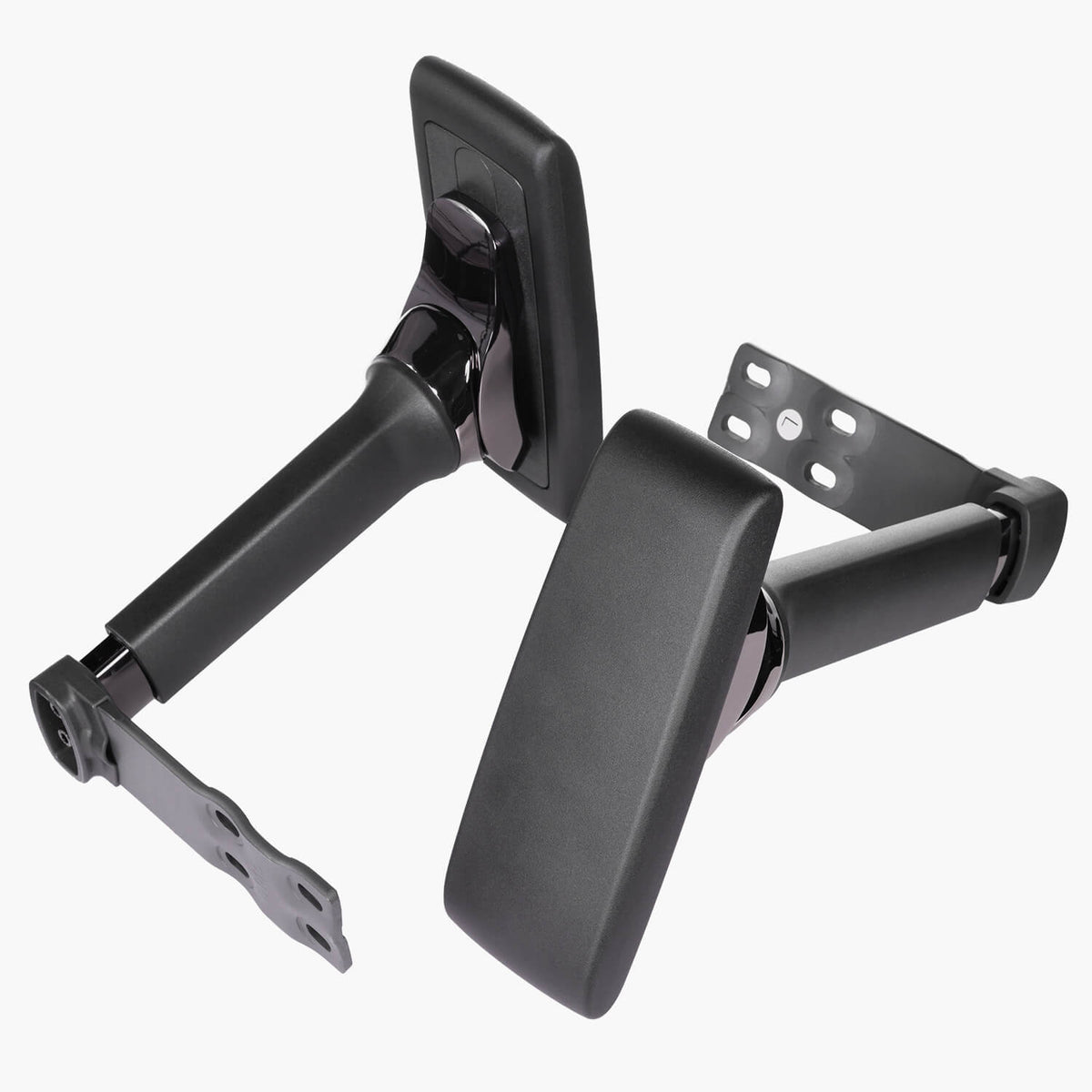 Infinity Armrests by Arozzi Europe, two black units with brackets on a white background.