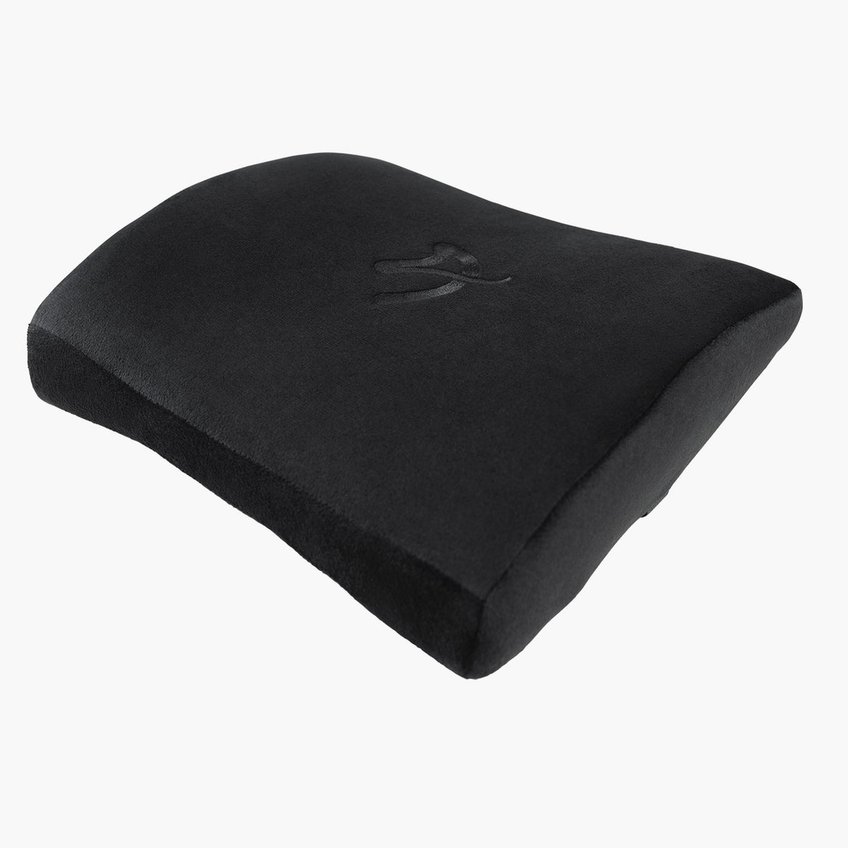 Arozzi Europe Lumbar Support Pillow Velvet Black, rectangular shape with subtle embossed logo.