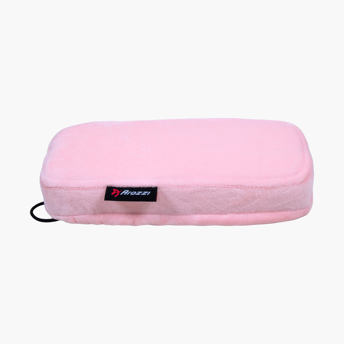 Pink Memory Foam Armrest Pads by Arozzi Europe with a black brand tag on the side.